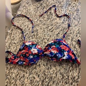 Floral push up bikini top